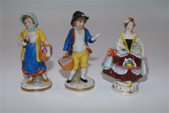 Three late 19th century ceramic figures(-)